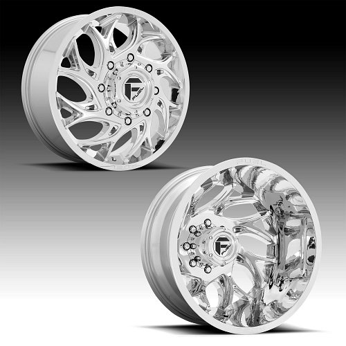 Fuel Runner Dually D740 Chrome Custom Truck Dually Wheels Rims 1